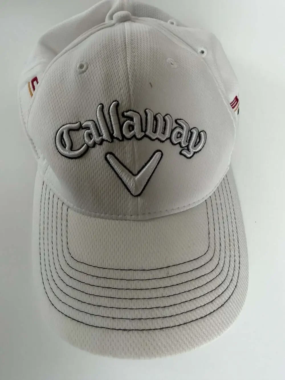 Callaway Diablo Edge White Golf Hat Cap Embroidered Adjustable
